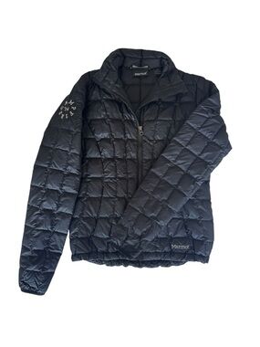 Marmot Women's Black Quilted Packable Jacket with Amazon Campfire 2014 Branding